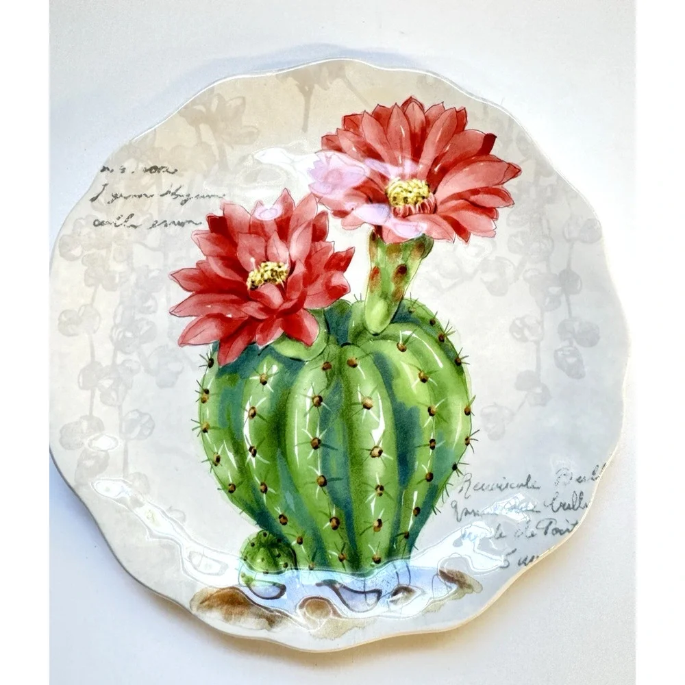 2-POTTERY BARN Desert Beauty Collection Watercolor Style Cactus 9